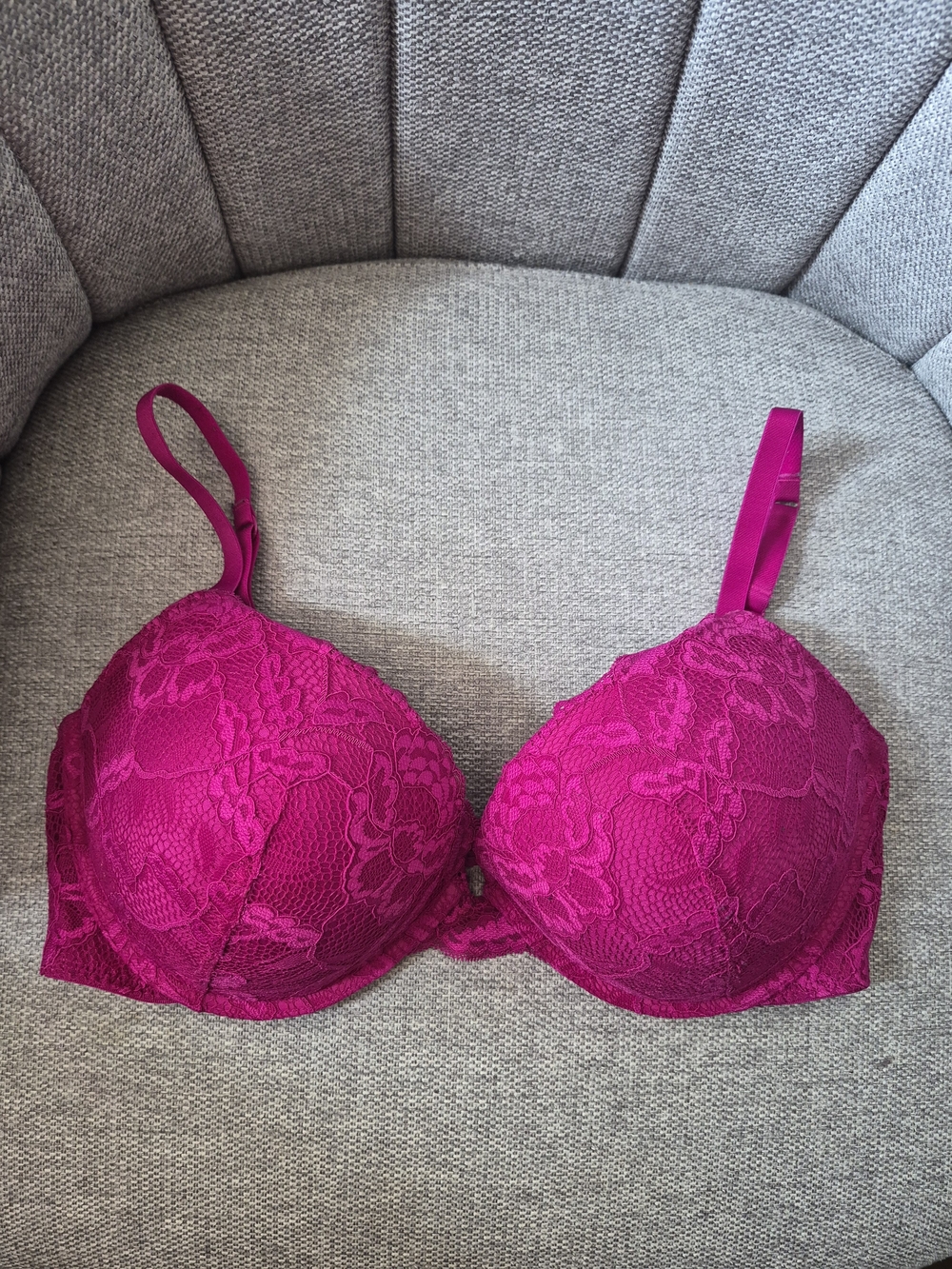 La SENZA Hot Pink Lace Push-Up Bra
